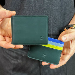 Итальянский кожаный кошелёк DuDu серии Caprera | зеленый - Dudubags фото 4