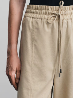 Брюки-джоггеры с вискозой и льном в составе / Zarina  фото 5