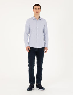 Рубашка Pierre Cardin Slim Fit светло-голубая