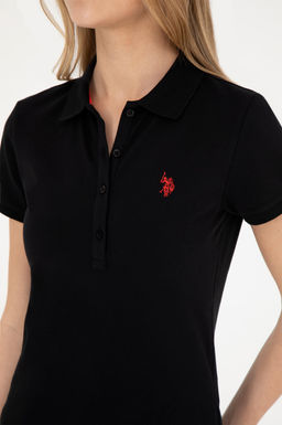 Kad_n Siyah Basic Polo Yaka Ti__rt Sepette S_rpriz _ndirim - U.s. polo assn фото 7