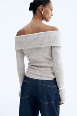 Top off-the-shoulder en punto de canal? - H&m фото 6