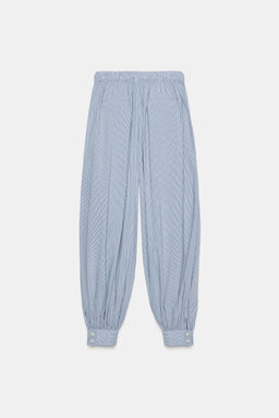 STRIPED POPLIN BALLOON TROUSERS - Zara фото 5
