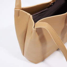 Сумка - мешок женская на магните, 25×10×26 см, бежевая