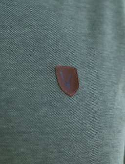 Футболка поло с воротником на пуговицах из полотна пике с меланжевым плетением с эластаном - Vilatte фото 4