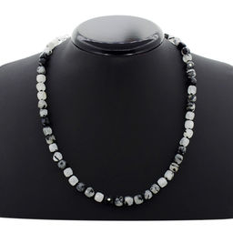 Волосатик (рутиловый кварц), круглые граненые бусины 7мм, "Текта" бусы длиной 50см