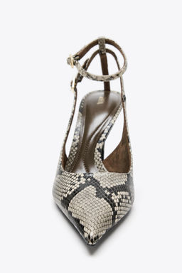 ANIMAL PRINT SLINGBACK HEELED SHOES - Zara фото 3