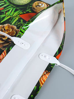 Цена за 10 шт. Пакет новогодний «Рождественские бантики», полиэтиленовый с пластиковой ручкой, 38×35 см