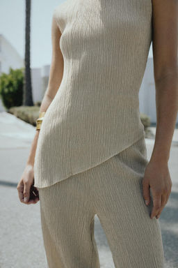 TEXTURED BAGGY TROUSERS - Zara фото 4