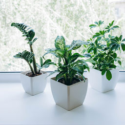 Цена за 2 шт. Кашпо для цветов, 15×15 см, 2.5 л, пластик, белое