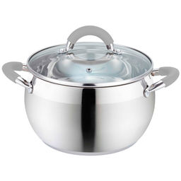 Набор кастрюль из нержавеющей стали серии "Мельба" 2,0; 2,8 и 3,8 литра в цветных коробках MFK21187 (МФК)