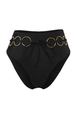 Trendyolmilla Siyah Yuksek Bel Aksesuarl? Regular Bikini Alt? TBESS25BA00026 фото 5