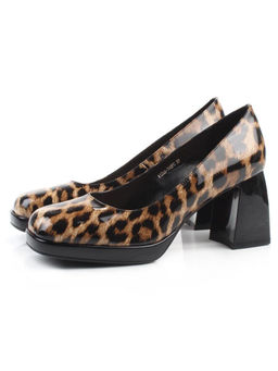 06-A126A-748PC BLACK/LEOPARD Туфли женские (натуральная кожа)