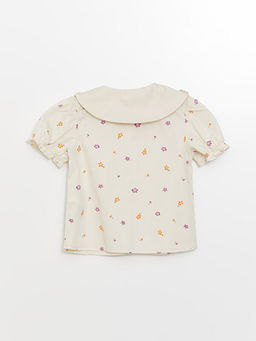 Bebe Yaka ?i?ekli K?z ?ocuk G?mlek