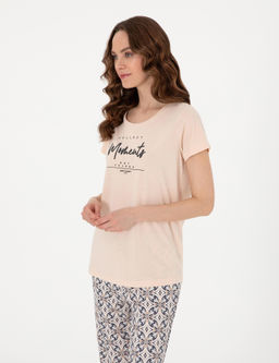 Bej K_sakollu Kapri Pijama Tak_m_