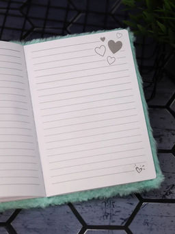 Блокнот плюшевый "Beautiful unicorn", green mix, 15х21 см, плотность 80 гр.