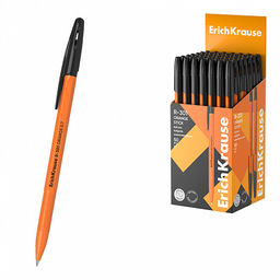 Цена за 50 шт. Ручка шариковая ErichKrause R-301 Stick Orange 0.7, цвет чернил синий (в коробке по 50 шт.)  фото 6