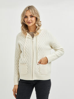 кардиган женский из шерсти с капюшоном - Glenfield фото 11