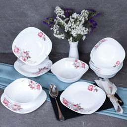 Столовый набор 13 предметов квадратный / 13/86575/XN (6916) /уп 2/4/ Чайная роза - Галеонтрейд фото 3