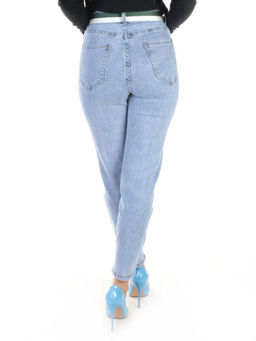 A956 LT. BLUE Джинсы-Мом женские YIYUNFENGCAI - Fashion фото 6