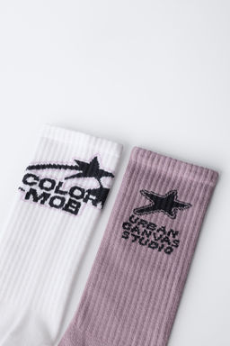 2-PACK OF LONG PRINTED SOCKS - Zara фото 3