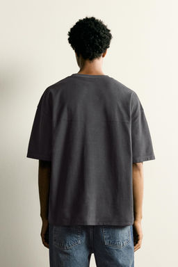 CAMISETA RELAXED FIT COSTURA / Antracita oscuro - Zara фото 3