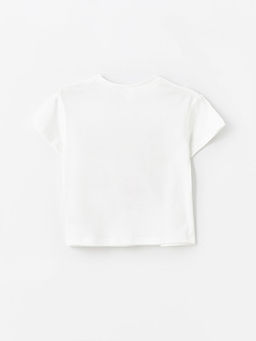 Bisiklet Yaka K?sa Kollu Minnie Mouse Bask?l? K?z Bebek Ti??rt - Waikiki фото 2