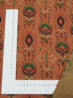 Штапель Премиум Бессараб цв.оранжевый терракот, ш.1.5м, вискоза-100%, 125гр/м.кв - Купава фото 13