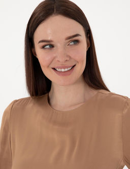 Kahverengi Comfort Fit Bluz - Pierre cardin фото 2