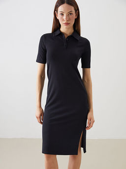 Polo Yaka Y?rtma?l? Elbise