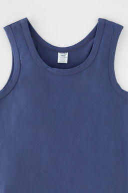 К 1190-2уп/ультрамарин,пыльно-голубой джинс майка для мал - Crockid фото 3