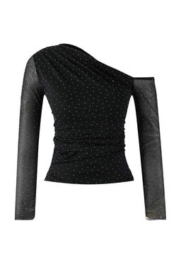 Siyah Par?lt?l? Tas Bask?l? Asimetrik Yaka Orme Party Bluz TPRAW26BZ00061 - Trendyolmilla фото 5