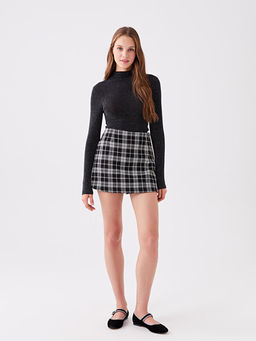 Beli Fermuarl? Ekose Kad?n T?vit ?ort Etek