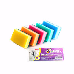 Губки хозяйственные 10 Миди 10шт, арт. Г14 - Полимербыт фото 2