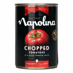 Томаты резаные кубиками в томатном соке Napolina ж/б (0,400 кг)