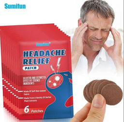Пластырь Китайский травяной для снятия симптомов боли в голове 6pcs - Buro фото 2