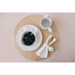 Конфетница Доляна «Мишка Отто», 290 мл, 15×12×5 см, доломит, белая  фото 8