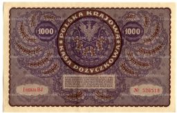 Банкнота 1000 марок 1919 года Польша
