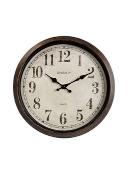 Часы настенные ENERGY ЕС-155, интерьерные, d=30.5 см, плавный ход, коричневые