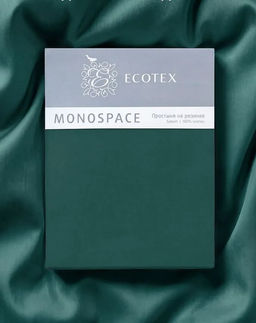 Простыня на резинке 140х200 Моноспейс темно-бирюзовый - Ecotex фото 9