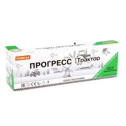 Трактор Прогресс с бортовым прицепом и ковшом инерционный (зелёный) (в коробке) - Полесье фото 9