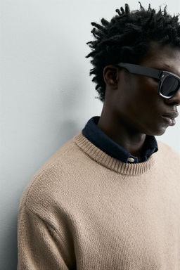 JERSEY ESTRUCTURA ALGOD?N / Tostado - Zara фото 6