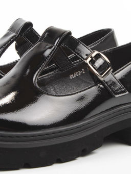 06-DLG02-2 BLACK Туфли женские (натуральная кожа)