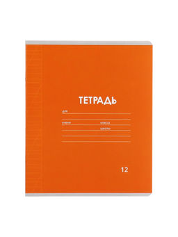 Набор тетрадей 12 листов в косую линейку, Calligrata «Однотонная Классика», серые листы, МИКС