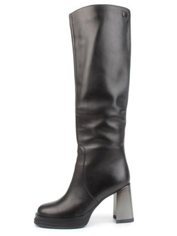 02-B6236-6051Z-9BM-1 BLACK Сапоги зимние женские (натуральная кожа, натуральный мех) - Фабричный китай фото 6