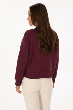 Kad_n Bordo Basic Sweatshirt Sepette S_rpriz _ndirim - U.s. polo assn фото 5