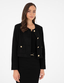 Siyah Crop Top Ceket - Pierre cardin фото 3