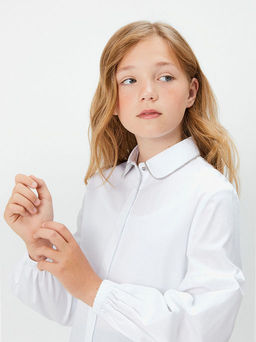 20240260182, Блузка детская для девочек Moses белый Acoola  фото 6