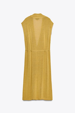 LONG KNIT LINEN WAISTCOAT - Zara фото 6