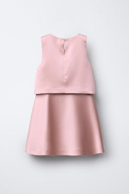 SATIN DRESS WITH CAPE AND BOW - Zara фото 2