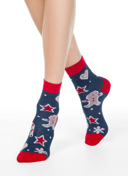 Цена за 2 пары. БРЕСТСКИЕ НОСКИ ЖЕНСКИЕ 1132 CLASSIC синий меланж